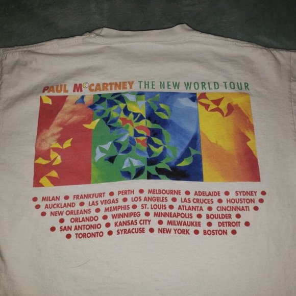 Vintage Paul McCartney New World Tour Concert T Shirt 1993 Size Large - Picture 6 of 8
